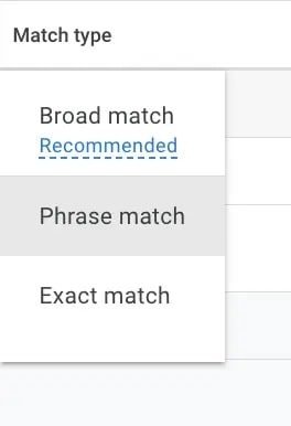 Broad Match