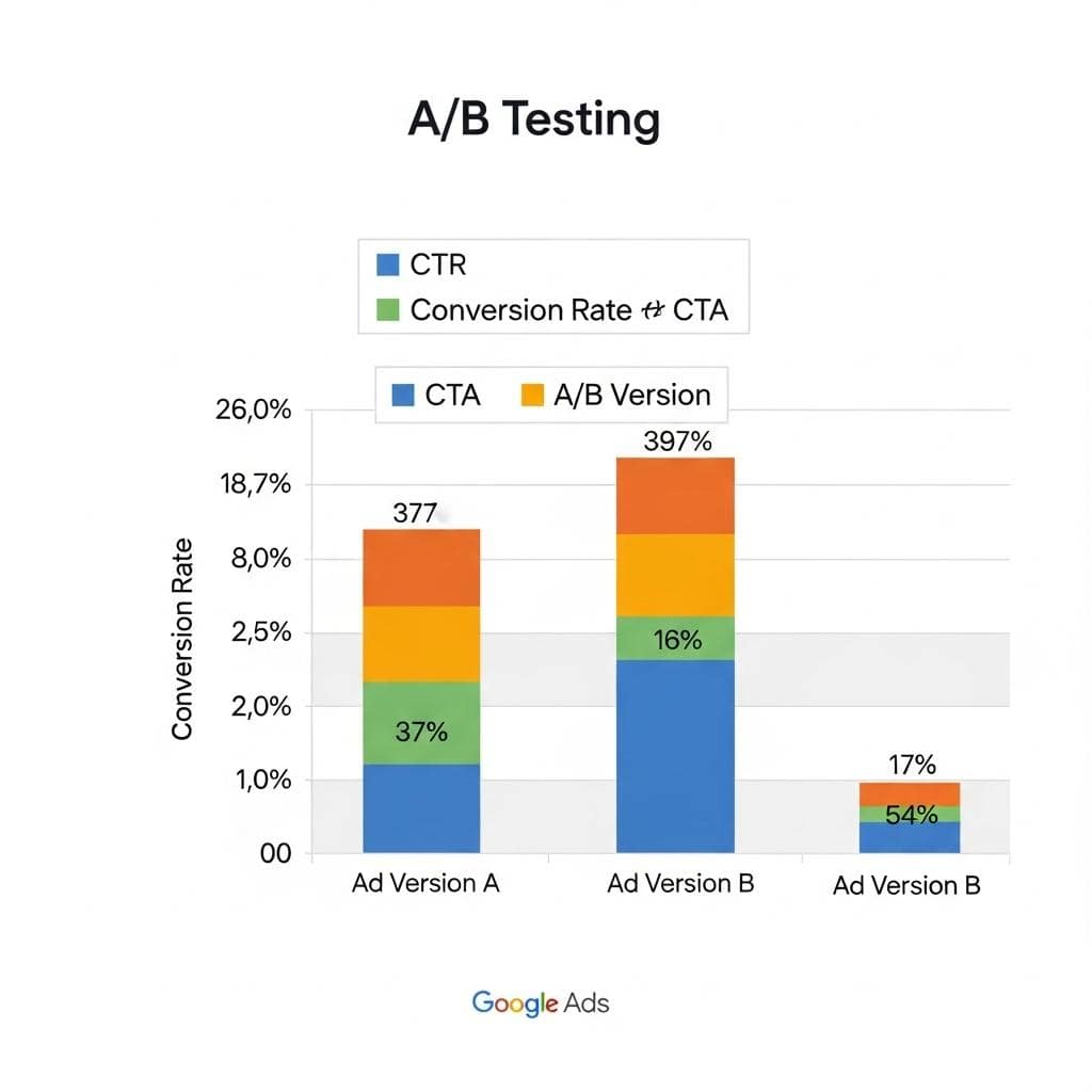 A.B testing - اشتباهات در متن تبلیغات گوگل ادز