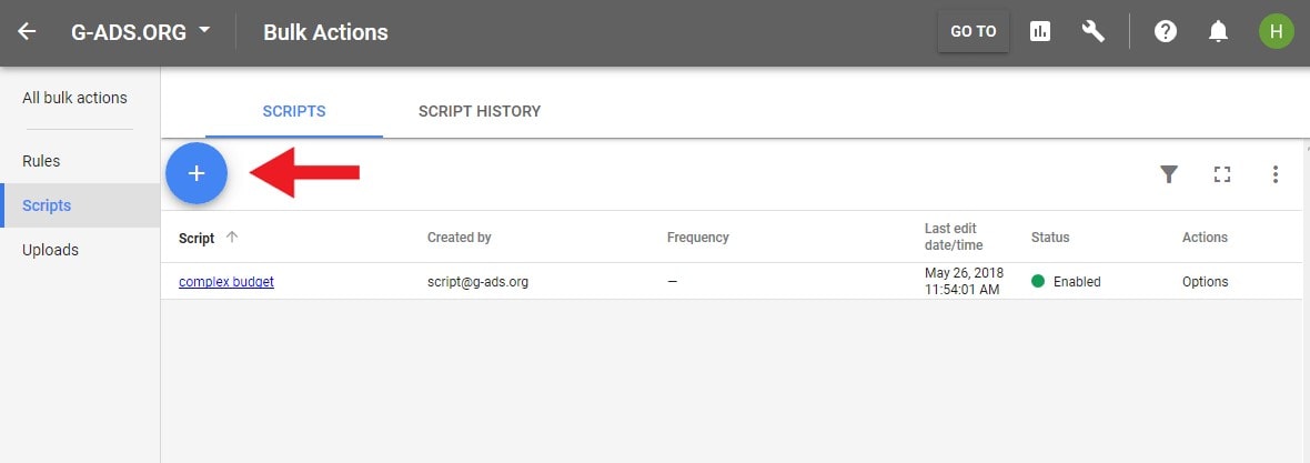 Script Construction adwords